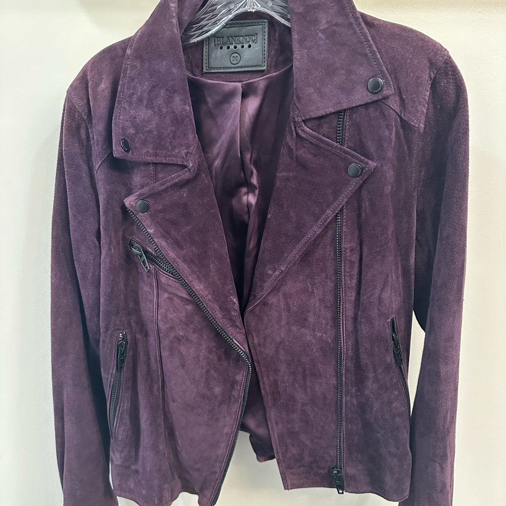 Purple Blank NYC faux leather jacket